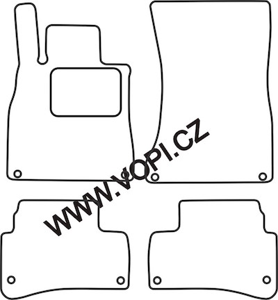 Passgenaue Gummi-Matten Mercedes S-klass 2013- W222 - Beige